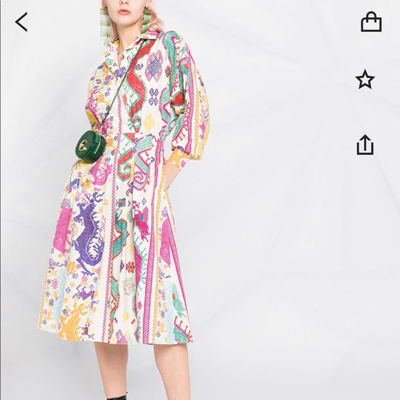 ETRO
Vulcano Print Long Sleeve Cotton Dress 46 NWT - Picture 5 of 16
